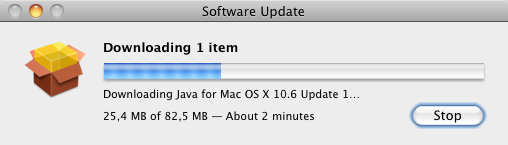 Java 10.6 Update 1 - Software Update